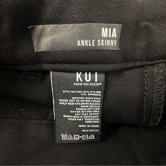 KUT FROM THE KLOTH Mia Ankle Skinny Pants Ponte Knit High Rise Black Sz 4 - Picture 7 of 8